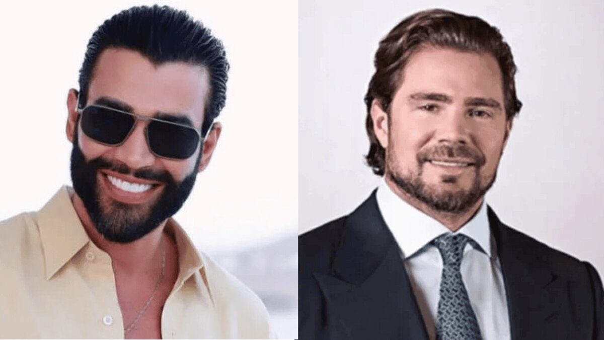 Gusttavo Lima e Daniel Vorcaro, em montagem com fotografias de arquivo.